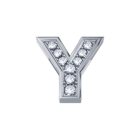 ELEMENTO LETTERA IN ORO BIANCO E DIAMANTI DCHF3319Y