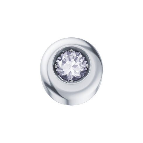 ELEMENTO PUNTO ORO BIANCO CON DIAMANTE DCHF4128