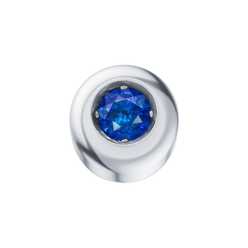 ELEMENTO PUNTO ORO BIANCO CON ZAFFIRO DCHZ4130