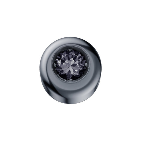 ELEMENTO PUNTO ORO BRUNITO CON DIAMANTE NERO DCHF4132