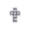ELEMENTO SINGLE CROCE ORO BIANCO E DIAMANTI DCHF6555