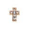 ELEMENTO SINGLE CROCE ORO ROSA E DIAMANTI DCHF6556