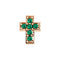 ELEMENTO SINGLE CROCE ORO ROSA E SMERALDI DCHE6557