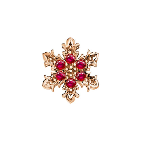 ELEMENTO SINGLE NEVE ORO ROSA E RUBINI DCHR6569