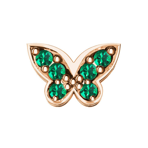 ELEMENTO SINGLE VOLARE ORO ROSA E SMERALDI DCHE6563