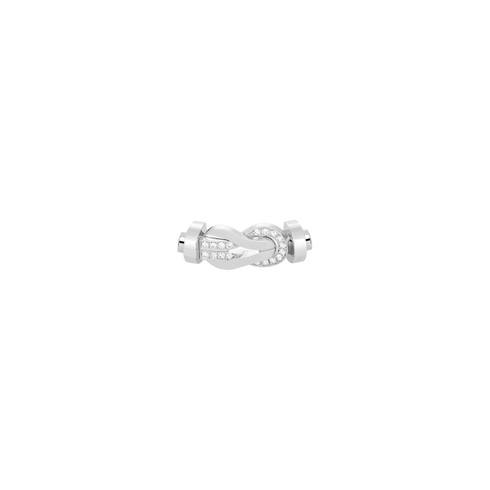 FIBBIA CHANCE INFINIE IN ORO BIANCO E DIAMANTI MODELLO LARGE 0B0100