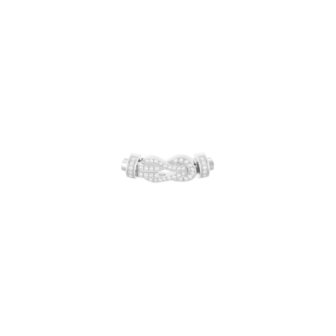 FIBBIA CHANCE INFINIE IN ORO BIANCO E DIAMANTI MODELLO MEDIO 0B0112
