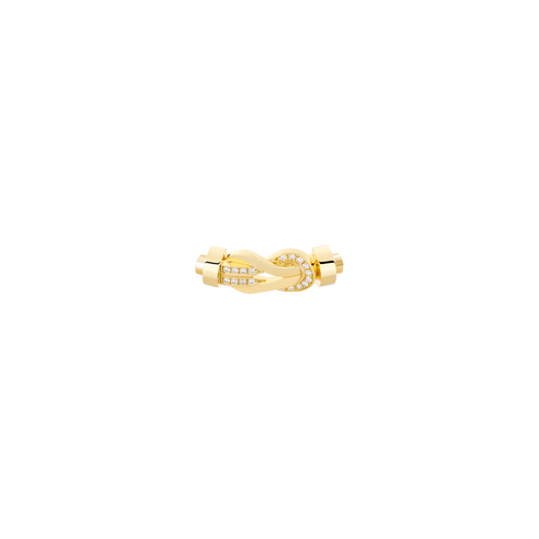 FIBBIA CHANCE INFINIE IN ORO GIALLO E DIAMANTI MODELLO MEDIO 0B0107