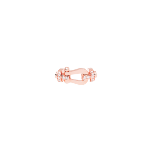 FIBBIA IN ORO ROSA 18 K E DIAMANTI MODELLO LARGE 0B0030