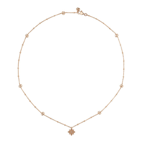 Flora necklace in 18kt pink gold and diamonds YBB702393001