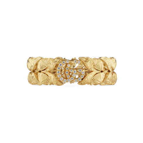 Flora ring in 18kt yellow gold and diamonds YBC702376002