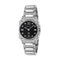 G-Flat 24 mm stainless steel case, black galvanized dial, roman indexes at 12 and 6 o’clock, diamond indexes, stainless steel bracelet, quartz movement YA166507