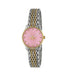 G-Timeless Slim Steel and Yellow gold PVD case, pink dial with bee as seconds hand, 9 links steel and yellow gold PVD bracelet YA1265030