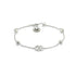 GG Marmont Bracelet in sterling silver and mother of pearl with Double G and flower details YBA773229001
