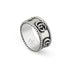 GG Marmont Ring in aged sterling silver with Double G detail YBC627729001