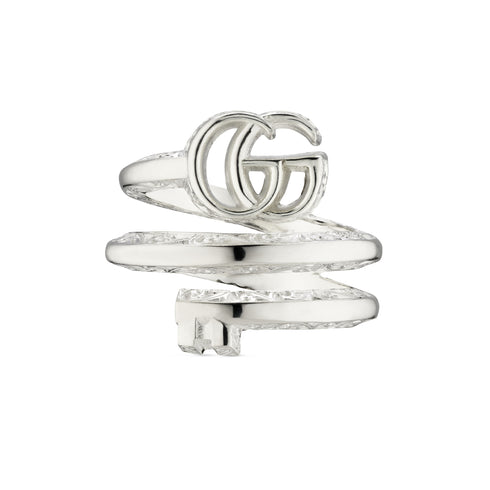 GG Marmont Ring in sterling silver with Double G YBC770719001