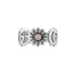 GG Marmont Ring with Double G and flower motif in sterling silver and pink mother of pearl YBC527394002