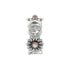 GG Marmont Ring with Double G and flower motif in sterling silver and pink mother of pearl YBC527394002