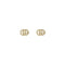 GG Running stud earrings in 18kt yellow gold and diamonds YBD481676001