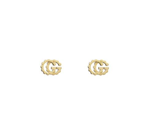 GG Running stud earrings in 18kt yellow gold YBD481677001