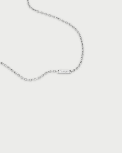 GIROCOLLO BASE CON CATENA A MAGLIA DIAMANTATA RODIO GRZ018BASERH