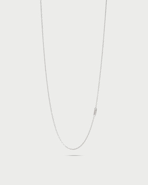 GIROCOLLO BASE CON CATENA A MAGLIA DIAMANTATA RODIO GRZ018BASERH