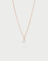 GIROCOLLO CATENA E LETTERA ZIRCONI BIANCHI ORO ROSA / C GRZ011INIZC