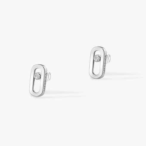 GOLD MOVE UNO STUD EARRINGS 12305-WG
