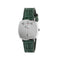 Grip Steel case, 3 windows indicating hour, minute & date, green alligator strap YA157404