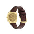 Grip Yellow gold PVD case, 3 windows indicating hour, minute & date, bordeaux alligator strap YA157402