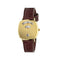 Grip Yellow gold PVD case, 3 windows indicating hour, minute & date, bordeaux alligator strap YA157402