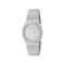Gucci 25H 30mm stainless steel multi layered case, silver sunbrushed dial with motif, five links stainless steel bracelet YA163501