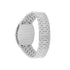 Gucci 25H 34mm stainless steel multi layered case, bezel set with diamonds, white brass dial with GG, five links stainless steel bracelet YA163401