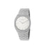 Gucci 25H 34mm stainless steel multi layered case, bezel set with diamonds, white brass dial with GG, five links stainless steel bracelet YA163401