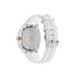 Gucci 25H 36 mm stainless steel multi layered case, pink gold-plated bezel, silver dial, date opening, stainless steel and rubber interchangeable bracelet, quartz movement YA163439