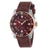 Gucci Dive 36 MM STAINLESS STEEL CASE
PINK GOLD-PLATED BEZEL COVERED BY BURGUNDY CERAMIC
BURGUNDY DIAL
BURGUNDY RUBBER BRACELET
SELF-WINDING MOVEMENT YA136410