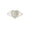 Gucci Heart Ring with heart motif in sterling silver and enamel YBC645544003