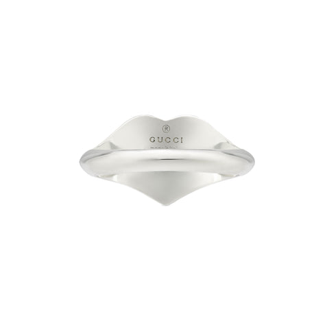 Gucci Heart Ring with heart motif in sterling silver and enamel YBC645544003