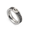 Gucci Interlocking Gucci Interlocking ring in sterling silver and black crystals YBC876224001