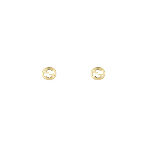 Gucci Interlocking Gucci Interlocking yellow gold small stud earrings YBD874224001