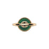 Gucci Interlocking Ring in pink gold, green agate and diamond YBC786547002