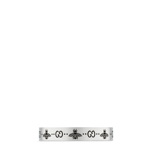 Gucci Signature Ring in sterling silver with bee and Double G motif YBC729898001