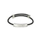 Gucci Tag Bracelet in sterling silver and leather with logo YBA774464001