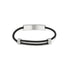 Gucci Tag Bracelet in sterling silver and leather with logo YBA774464001