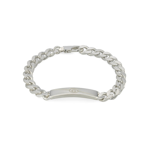 Gucci Tag Bracelet in sterling silver with logo YBA774054001