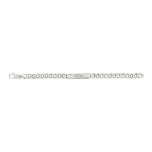 Gucci Tag Bracelet in sterling silver with logo YBA774054001