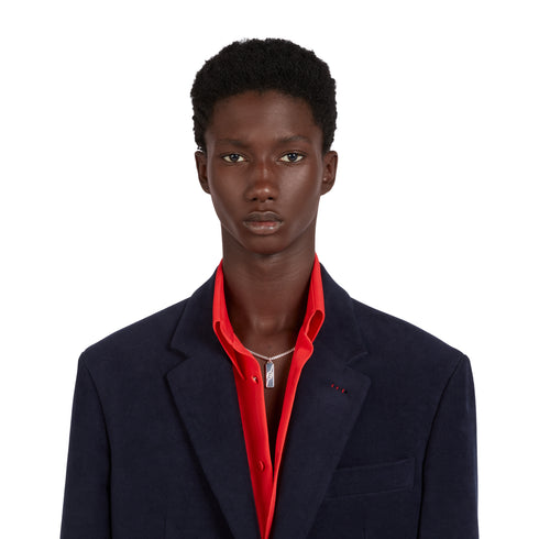 Gucci Tag Necklace in sterling silver with logo tag pendant YBB774055001