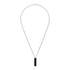 Gucci Tag Necklace in sterling siver and black rubberized tag _lenght 50/55 cm YBB797174001