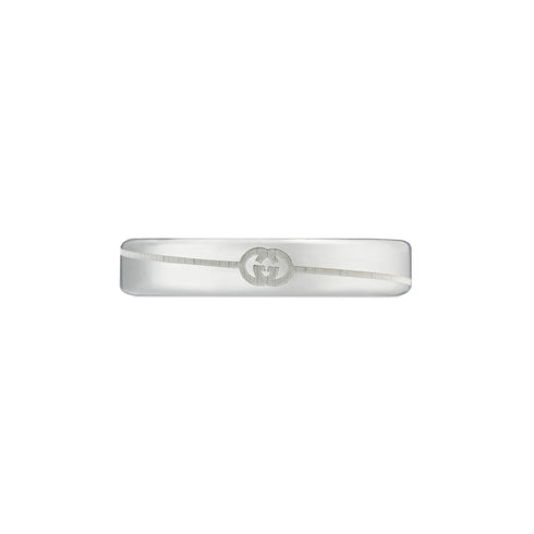 Gucci Tag Ring in sterling silver with logo YBC774049001