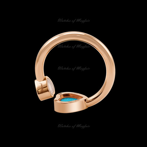 HAPPY HEARTS ROSE GOLD TURQUOISE RING 829482-5410